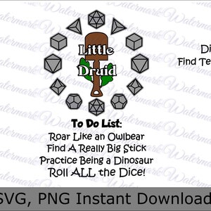 Little Druid svg | D&D Preschool svg | RPG toddler svg
