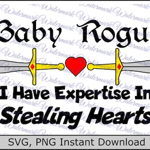 Bebê Rogue svg | D&D Bebê svg | RPG SVG