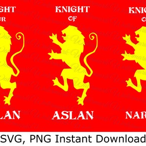 Knight of Aslan Narnia svg bundle | I Fight for Aslan svg | Chronicles of Narnia CS Lewis svg | Kids shirt lion svg