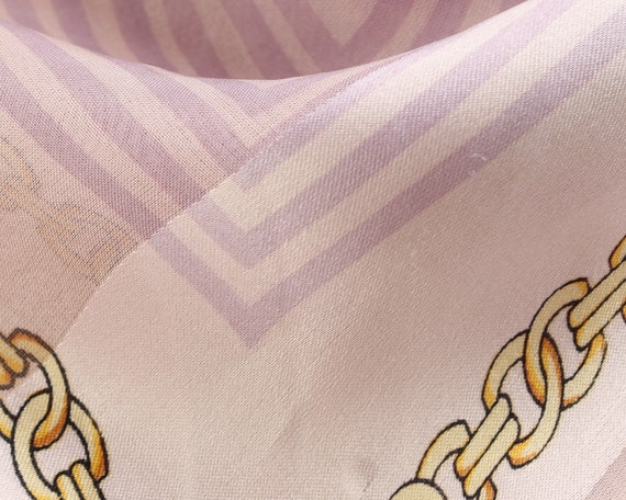 100% Silk Scarf Small Mod Kerchief Pink 90s Mothe… - image 3