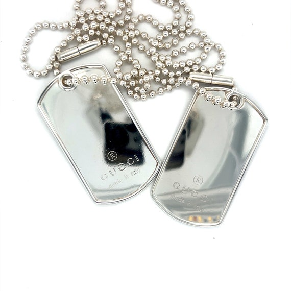 Gucci | Sterling Silver Dog Tags With A 22