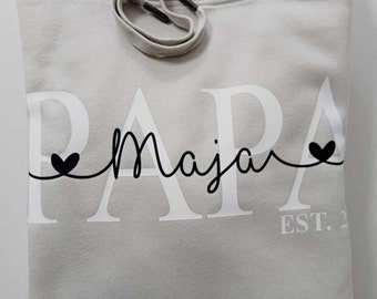 PAPA Hoodie Premium | Geschenk Papa | personalisierter Papa Hoodie | Opa Hoodie | Geschenk Vatertag | Geschenk für ihn | Vatertagsgeschenke