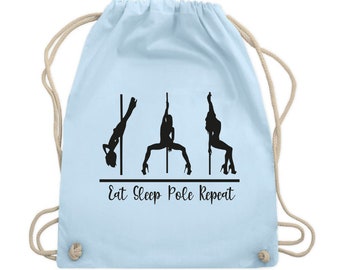 Pole Dance Turnbeutel Eat Sleep Pole Repeat | Pole Dancer Sporttasche