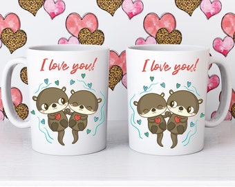 Tasse Valentinstag "I love you" sweet Animals