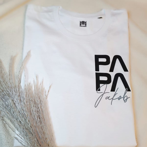 Papa Shirt minimal Design | DAD Shirt | Vatertag | Papa Shirt minimalistisch | Vatertagsgeschenke | personalisierte Geschenke