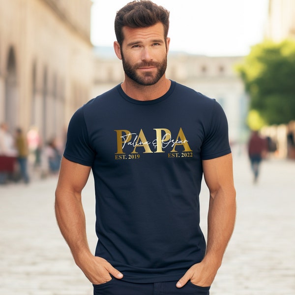 Papa Shirt | DAD Shirt | Opa Shirt | personalisiertes Papa T-Shirt | Vatertag Geschenk | Geschenk für ihn | personalisierte Geschenke