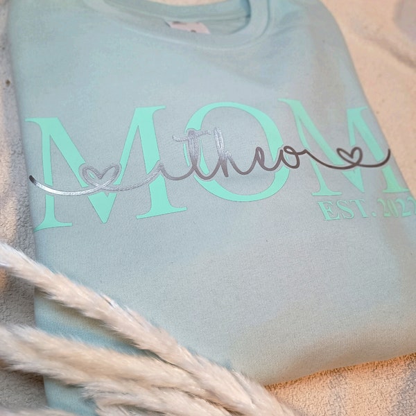 Mama Pullover mit Kindernamen personalisiert | Mom Pullover | Oma Pullover mit Enkel | personalisierte Geschenke | Muttertagsgeschenk