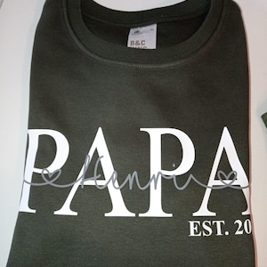 Papa Pullover personalisiert mit Kindername