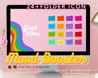 Good Vibes Desktop Wallpaper & Folder Icons (Digital Download)