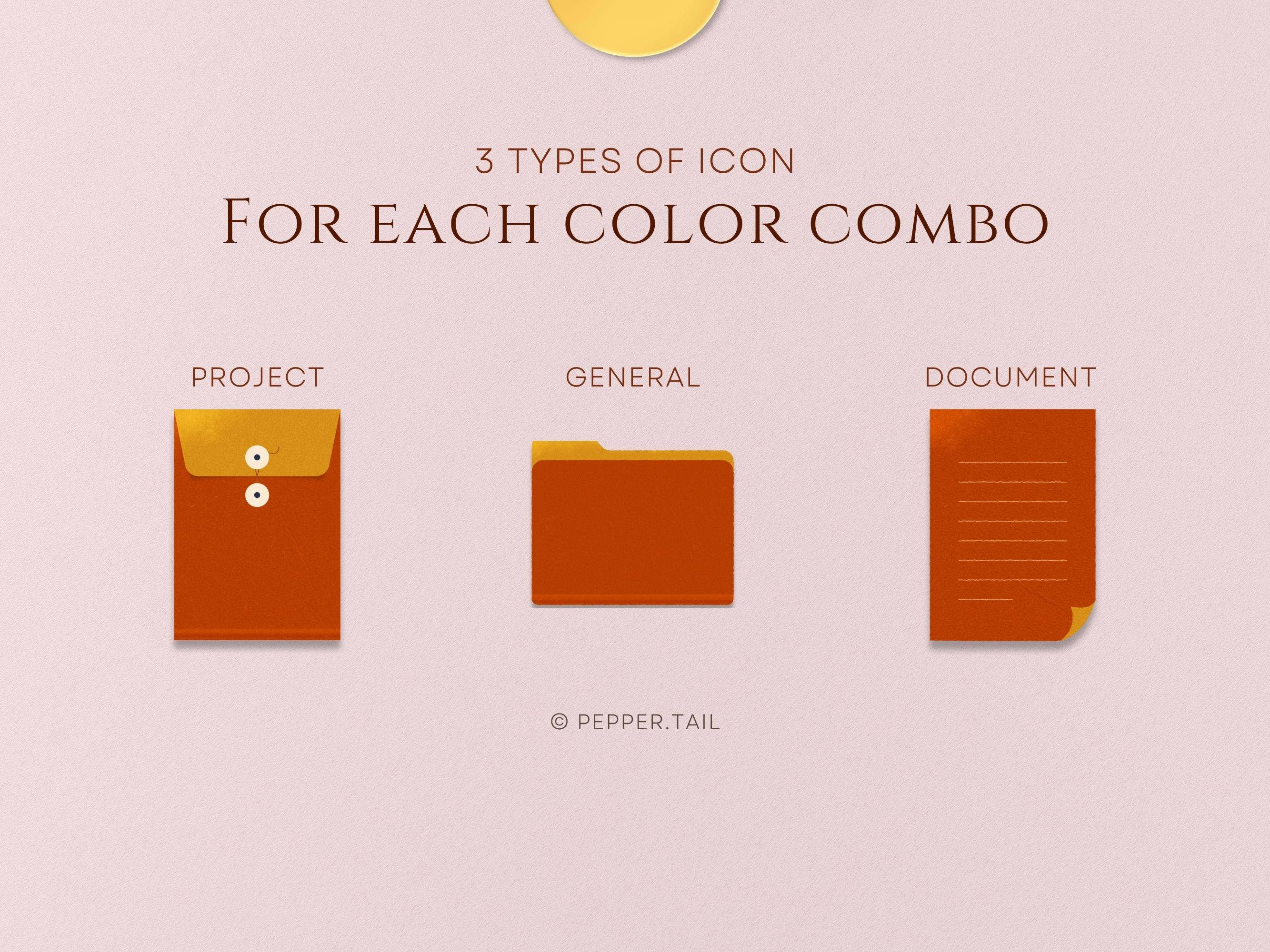 Retro Color Desktop Folder Icons - Mac and Windows (36 PNG & ICO ...
