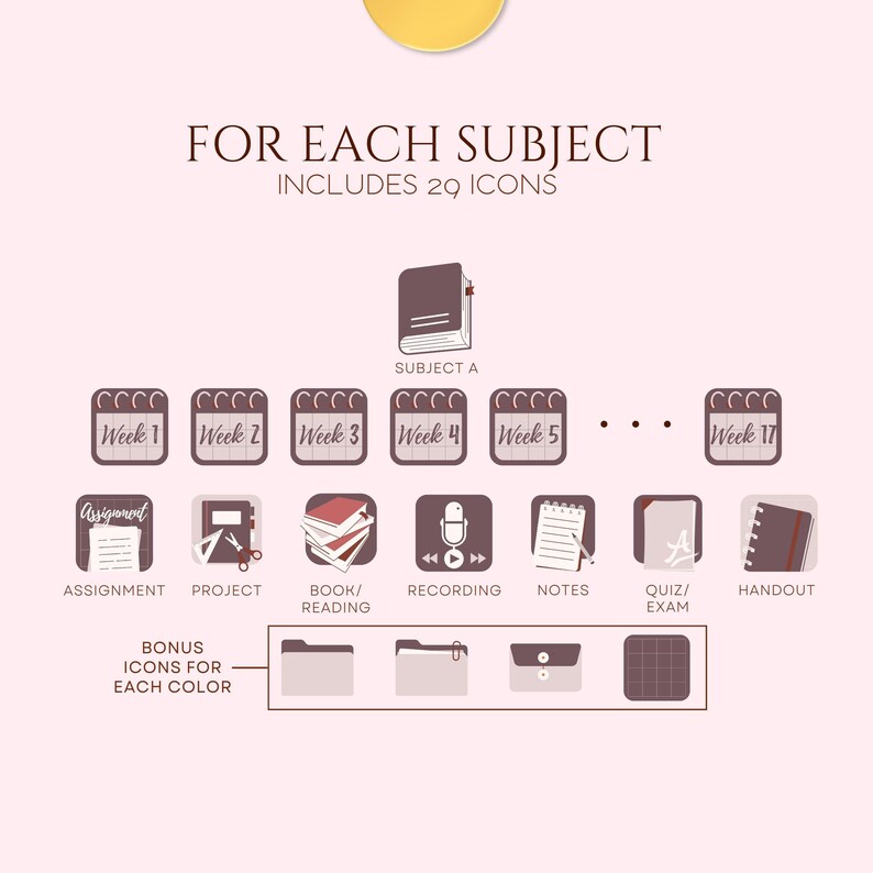 Neutral Desktop Folder Icons | Student Organizer (195 PNG & ICO) image 3