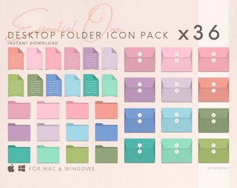 Pastel Folder Icons for Mac & Windows (Digital Download)
