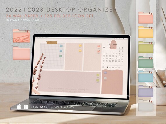 November 2023 Wallpaper Calendar 2022-2023 Desktop Organizer Wallpaper Rainbow Pastel Folder | Etsy Australia