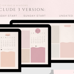 2026-2027 Desktop Organizer Wallpaper in Rainbow Pastel and Folder Icon Set for Mac,Desktop Wallpaper,Digital Calendar,Desktop folder icons image 9