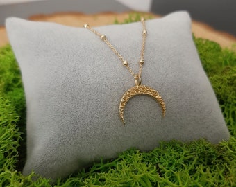 Collier lune en or Argent 925