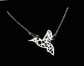 Humming-bird necklace 925 Sterling Silver