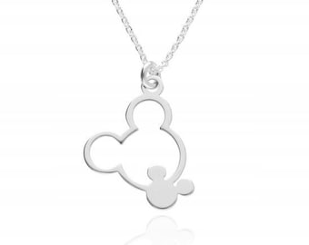Mickey Mouse necklace 925 Sterling Silver
