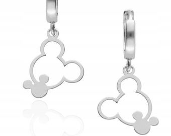 Mickey Mouse earrings 925 Sterling Silver