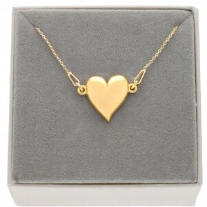 gold heart necklace 925 Sterling Silver