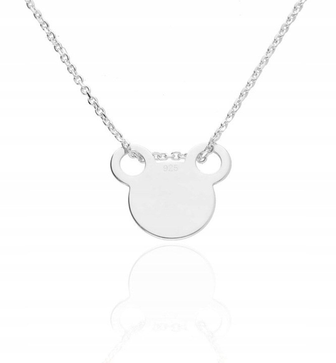 Mickey Mouse Necklace 925 Sterling Silver - Etsy