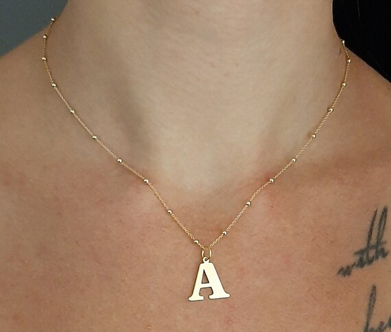 Letter a on sale choker necklace