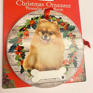 Pomeranian dog Christmas ornament