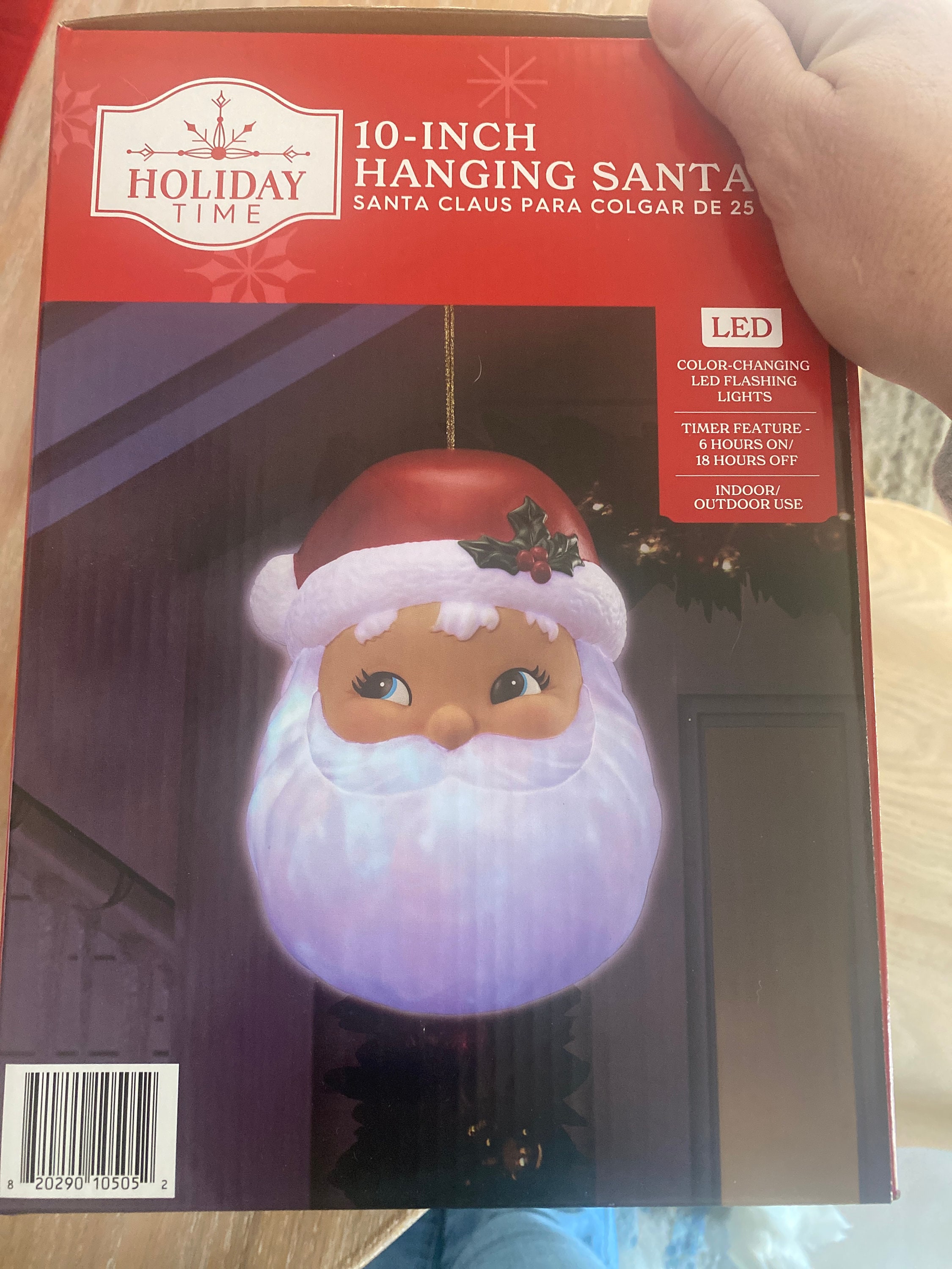 Christmas Light Santa Face Hanging Flashing Light - Etsy