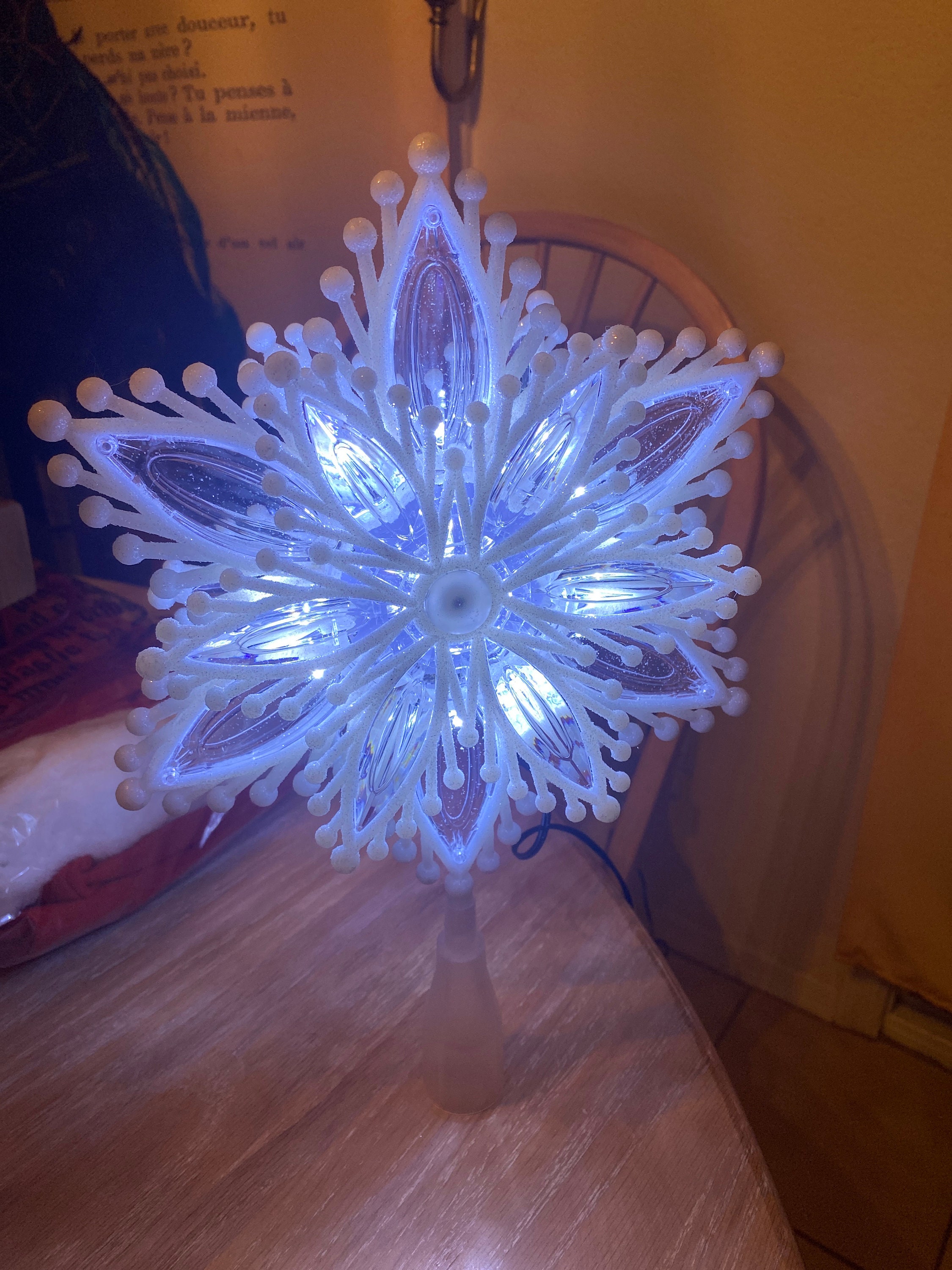 White Tree Topper Light New - Etsy