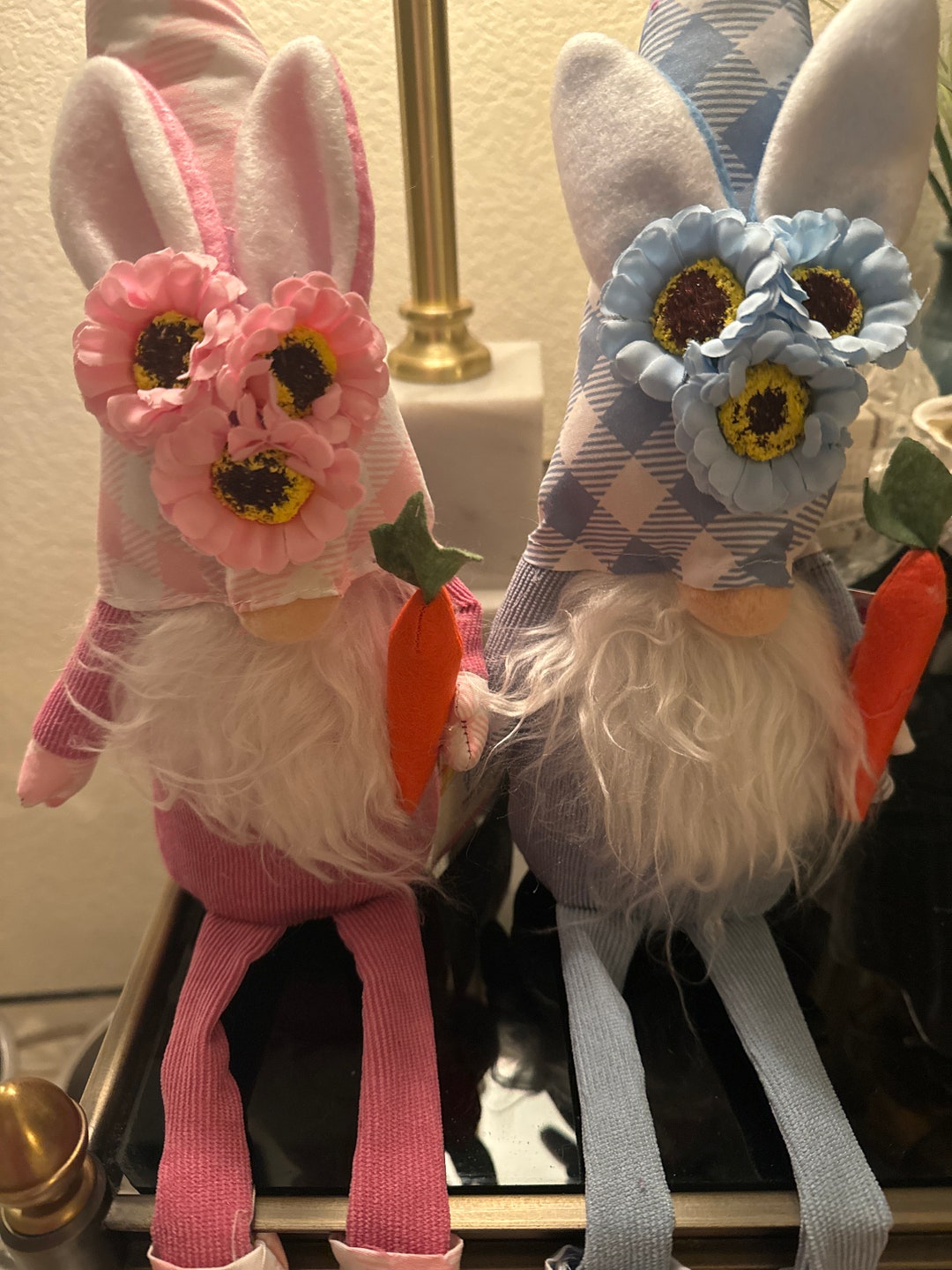 Easter Bunny Gnome Set Pink Blue - Etsy