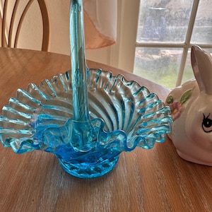 blue basket glass cute easter mothers day gift