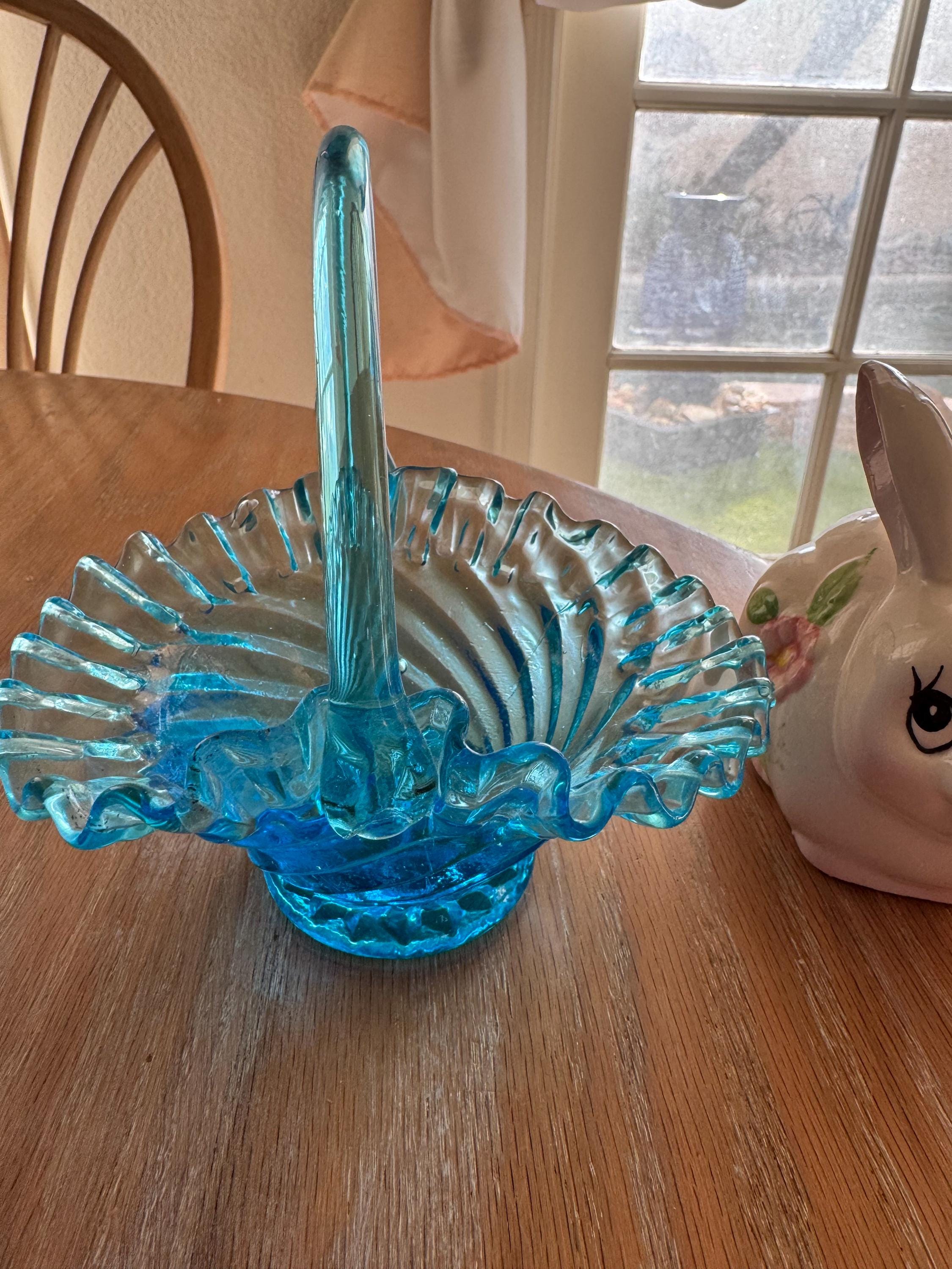 Fenton Bunny on Basket - Etsy