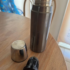 vintage stainless thermos hot cold