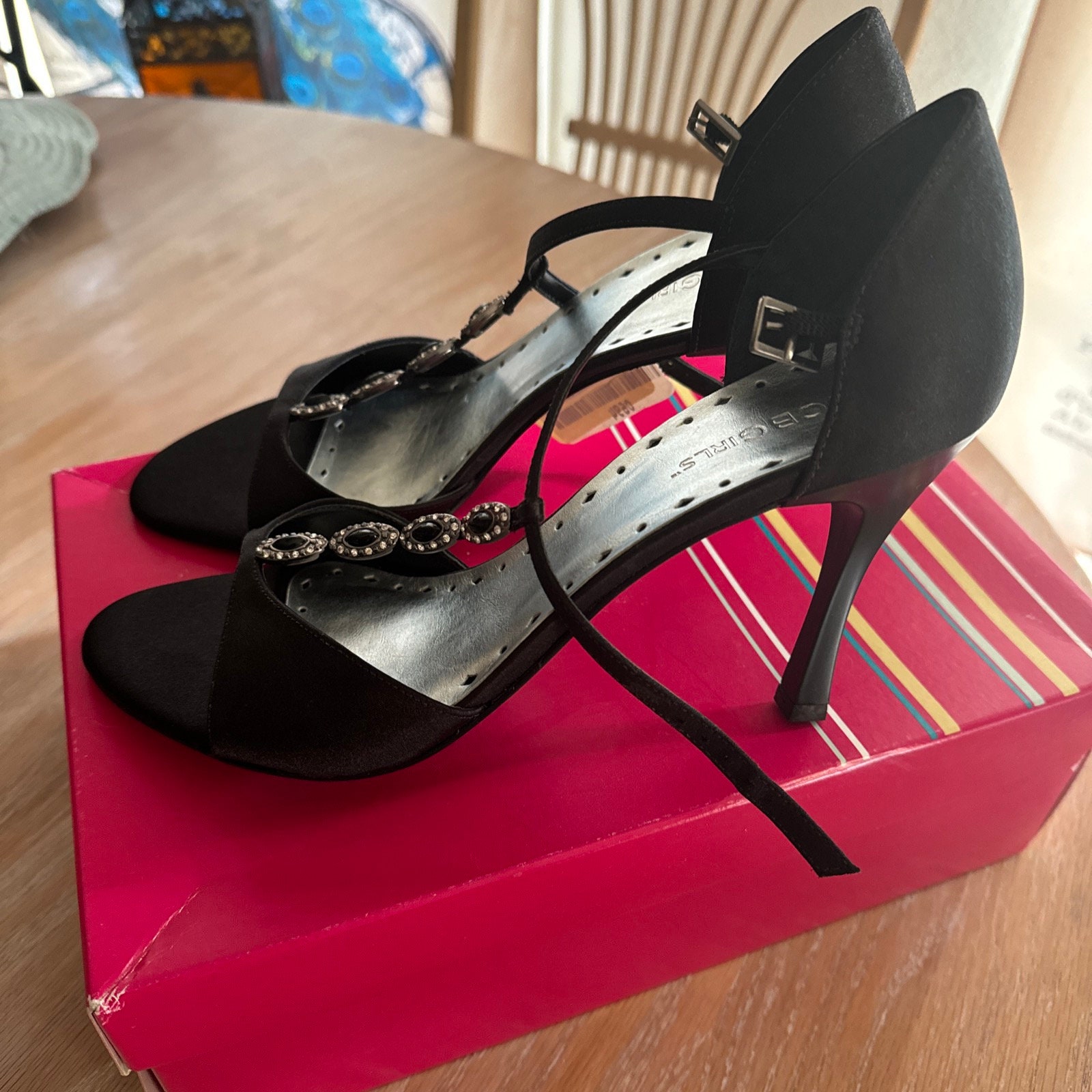 BCBGMAXAZRIA Black Heels for Women | eBay NEW BCBG Maxazria Estella black satin heels main image 1
