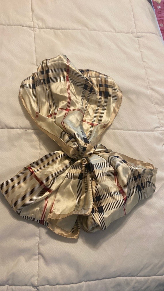 Fraas silk scarf plaid