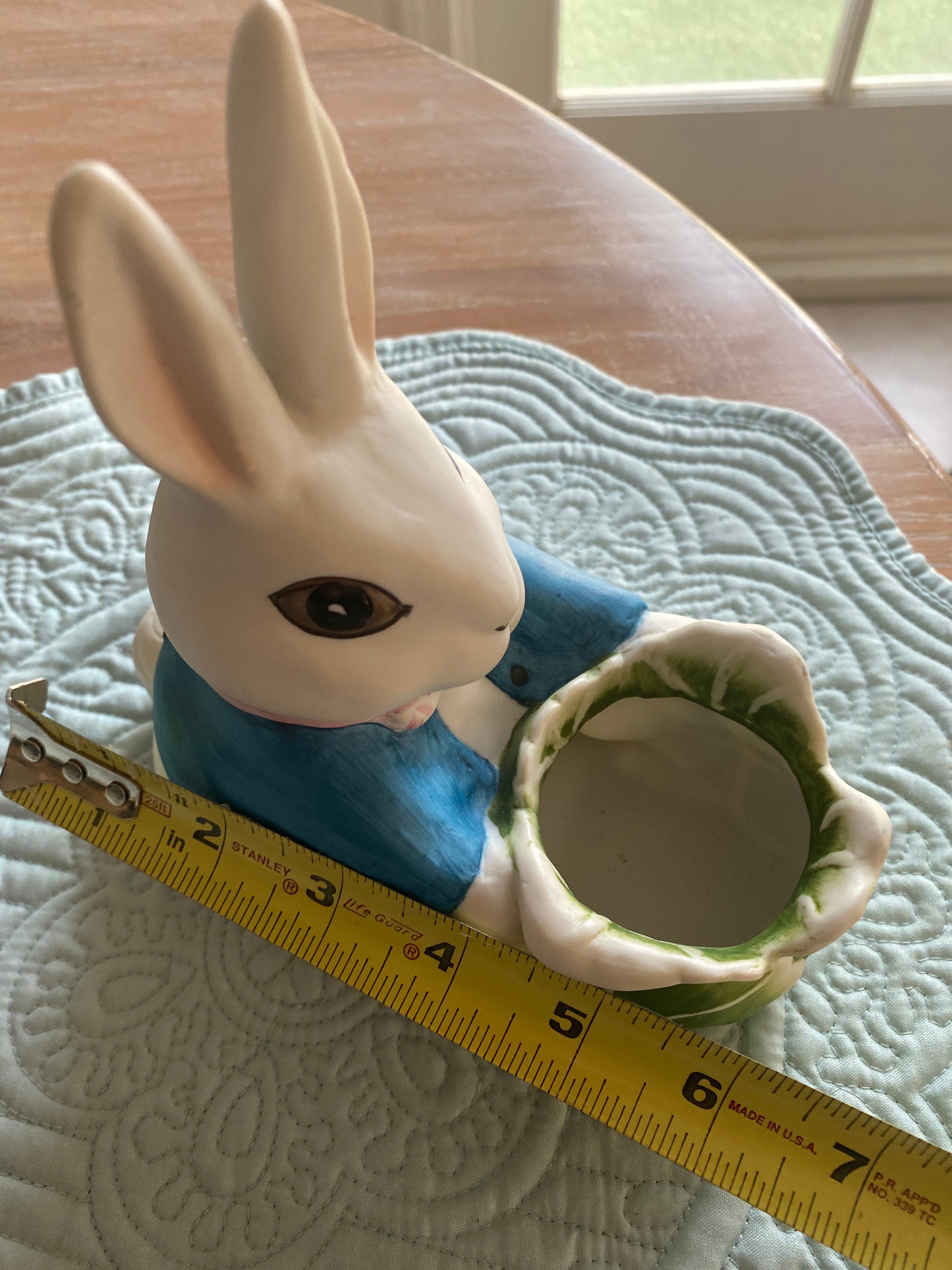 Porcelain Hand Painted Rabbit W Cabbage - Etsy