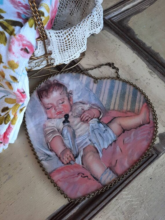Vintage/ Baby/ Wall Art/ Nursery Decor/ Infant/ Bedroom/ Baby Etsy