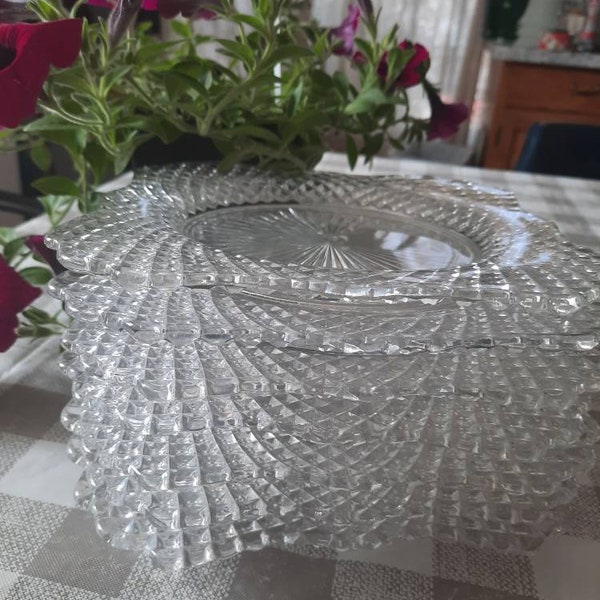 Glass Dessert Plates Etsy