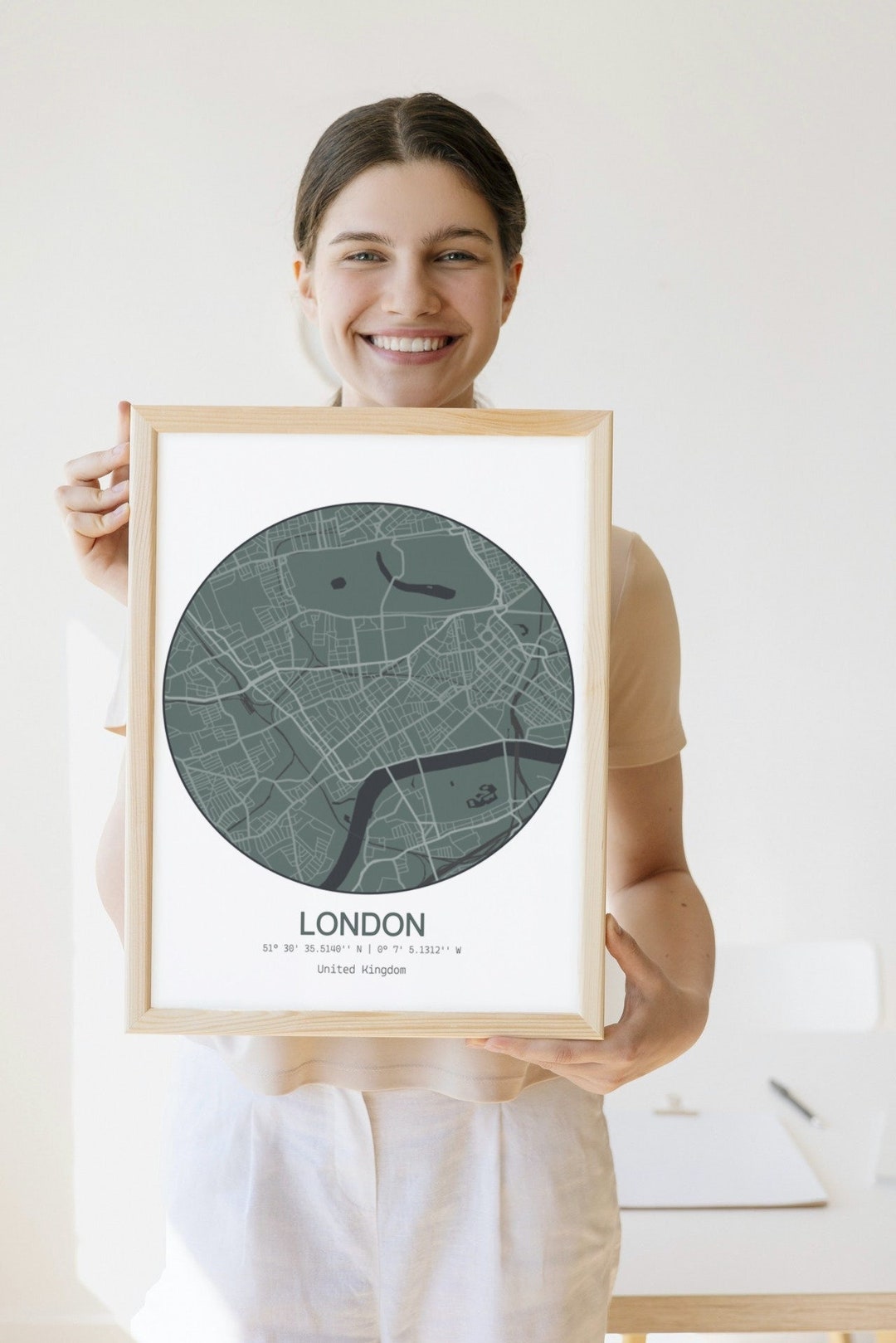 London Map London Poster London Map Poster Map of London Etsy