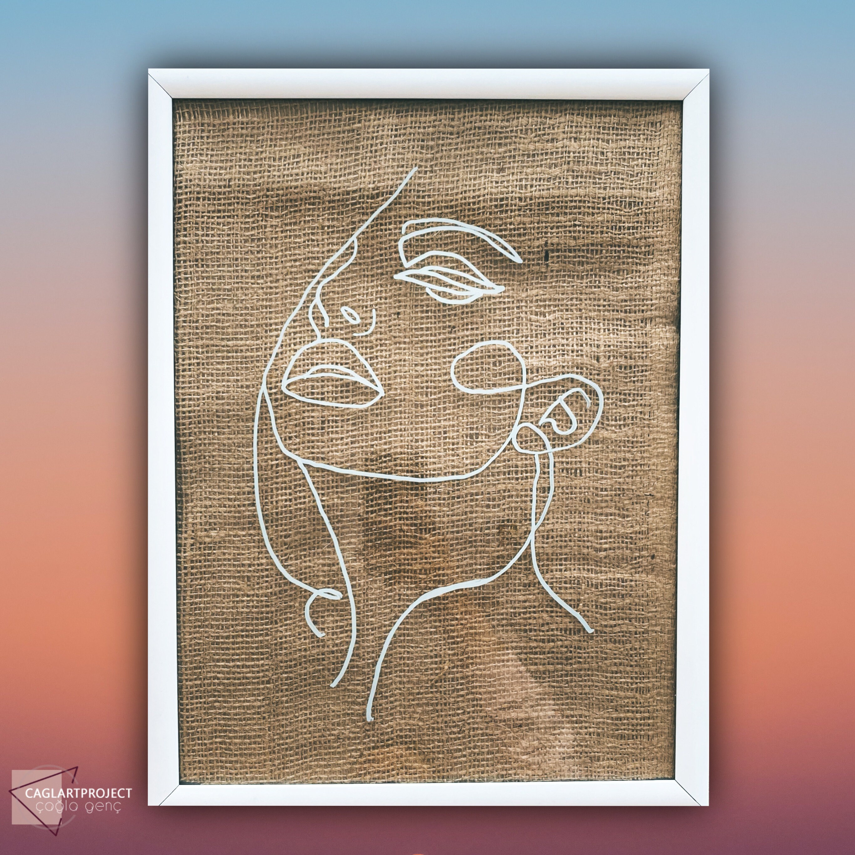 painting on hessian