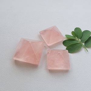 Rose quartz pyramid , crystals , healing gemstones , crystal healing pyramid , pink crystals , pink quartz , home decor gift stone
