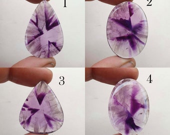 Natural trapiche amethyst cabochon