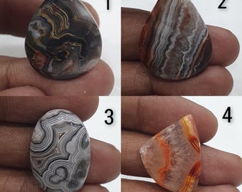 Natural Crazy Lace Agate Gemstone Both Side Polished Crazy lace Agate Cabochon Crazy lace Agate Jewelry Making Stone Loose Agate Crystal