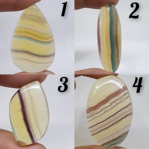 Fluorite cabochon multi color fluorite gemstone for jewelry rare fluorite crystal cabochon handmade cabochon