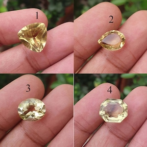 Natural lemon quartz faceted mix shape lemon quartz gemstone ring size lemon quartz