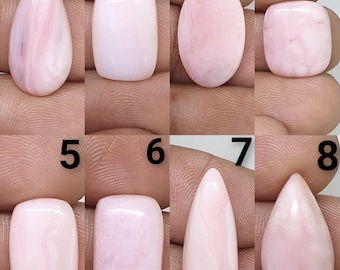 Roze opaal cabochon losse edelsteen, natuurlijke roze opaal cabochon voor het maken van sieraden en draadwikkelsteen als afbeelding: