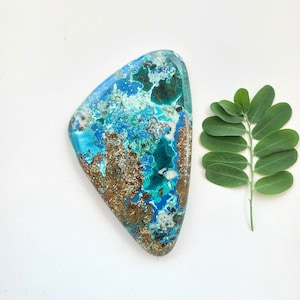 Natural azurite diopside cabochon smooth fancy shape azurite diopside gemstone loose azurite for jewelry rare azurite for making jewelry