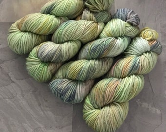 OOAK Hand Dyed 100% Superwash Merino DK Yarn