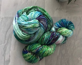 OOAK Hand Dyed 100% Superwash Merino 4-Ply Yarn