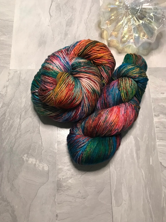Hand Dyed 100% Superwash Merino 4-Ply Yarn (Witches Stone)
