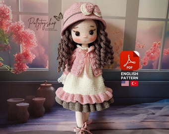 Amigurumi Pattern Rosalin Doll by Pollytoys | Amigurumi Crochet Pattern | Amigurumi Doll PDF Pattern